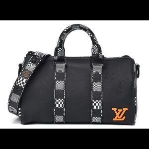 Louis Vuitton Damier NBA distorted keepall mini bag mens black leather limited